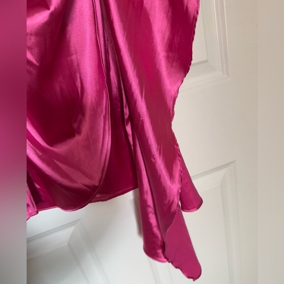 NWT Revolve More To Come Cierra Strapless Feather Wrap Dress in Hot Pink - Picture 5 of 12